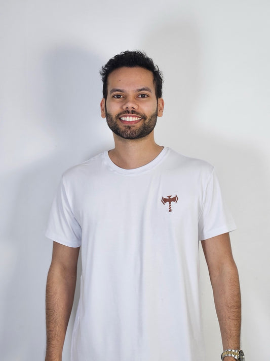 Camiseta Branca de Xangô para Umbanda – Linha Tech com Conforto
