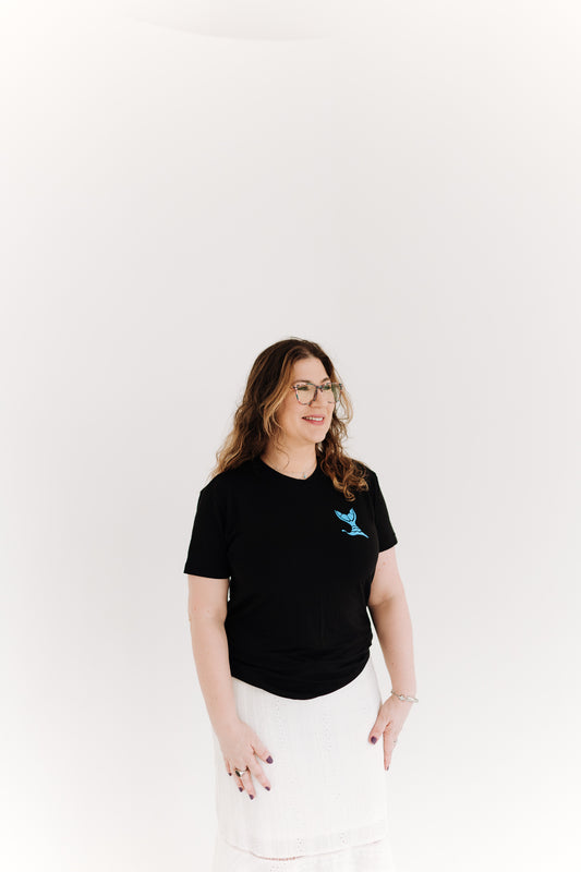 Camiseta de Iemanjá Tech Basic Preta - Viscose e Conforto Máximo para Umbandistas