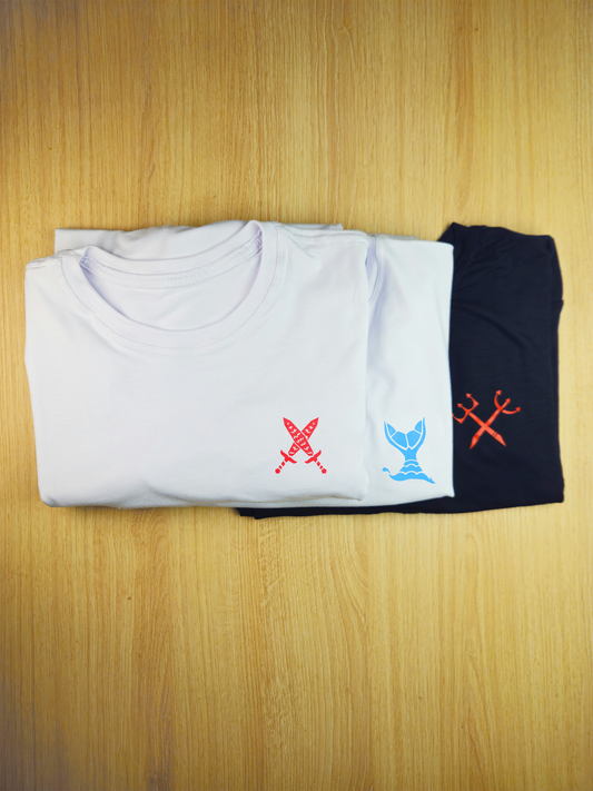 Kit com 3 Camisetas Tech Branca - Orixás de Cabeça e Exu