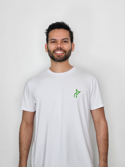 Camiseta de Oxóssi Tech Branca - Viscose e Conforto Máximo para Umbandistas